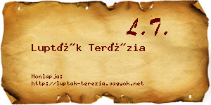 Lupták Terézia névjegykártya